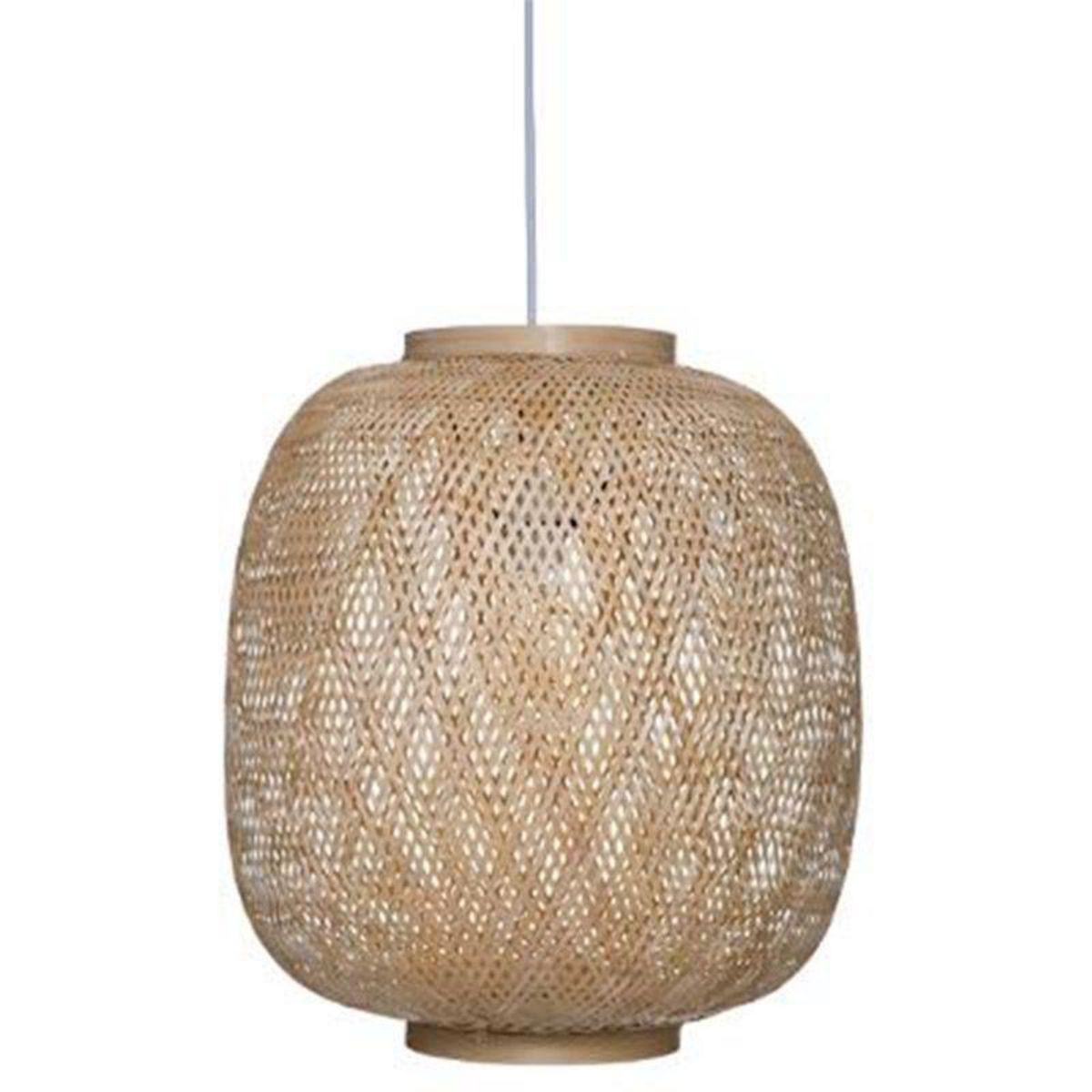  Lampe Suspension en Bambou  Chaya  48cm Beige