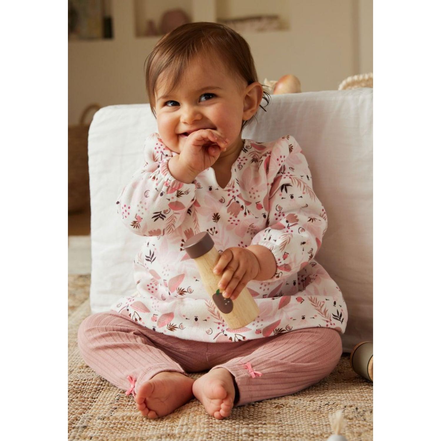 Ensemble robe en molleton et legging bébé fille Alysse - PETIT BEGUIN