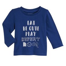 IN EXTENSO T-shirt manches longues imprimé bébé garçon (Bleu3)