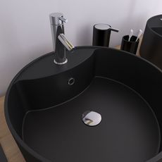 Vasque en céramique ronde Dark fjord