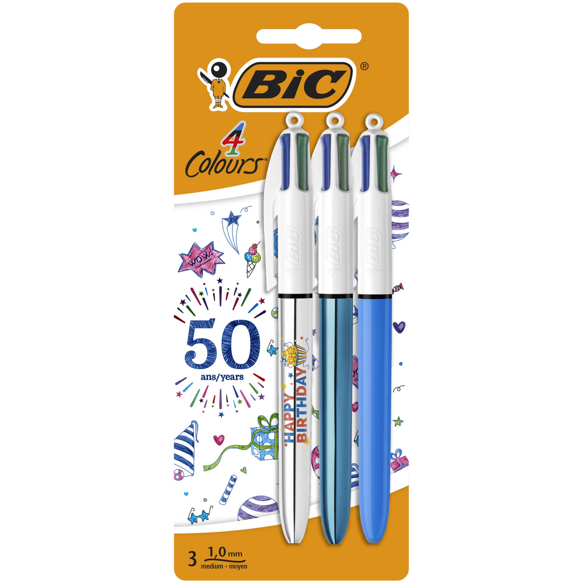 Stylo 4 couleurs métallisé BIC personnalisable