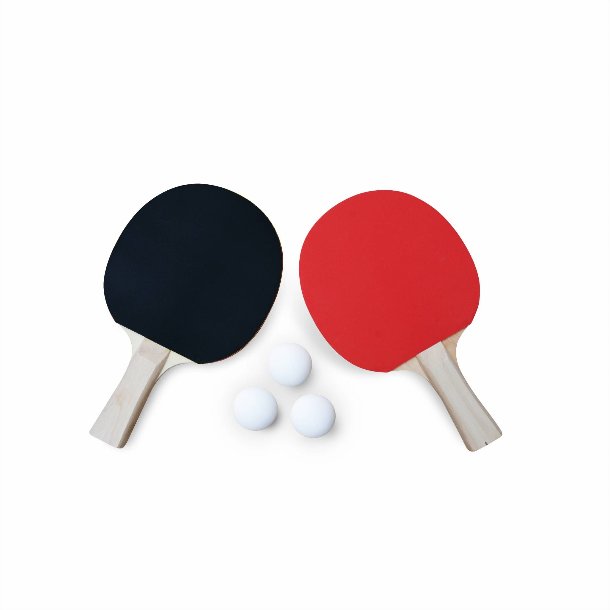 SWEEEK Lot de 2 raquettes et 3 balles pour table de Ping-Pong pas
