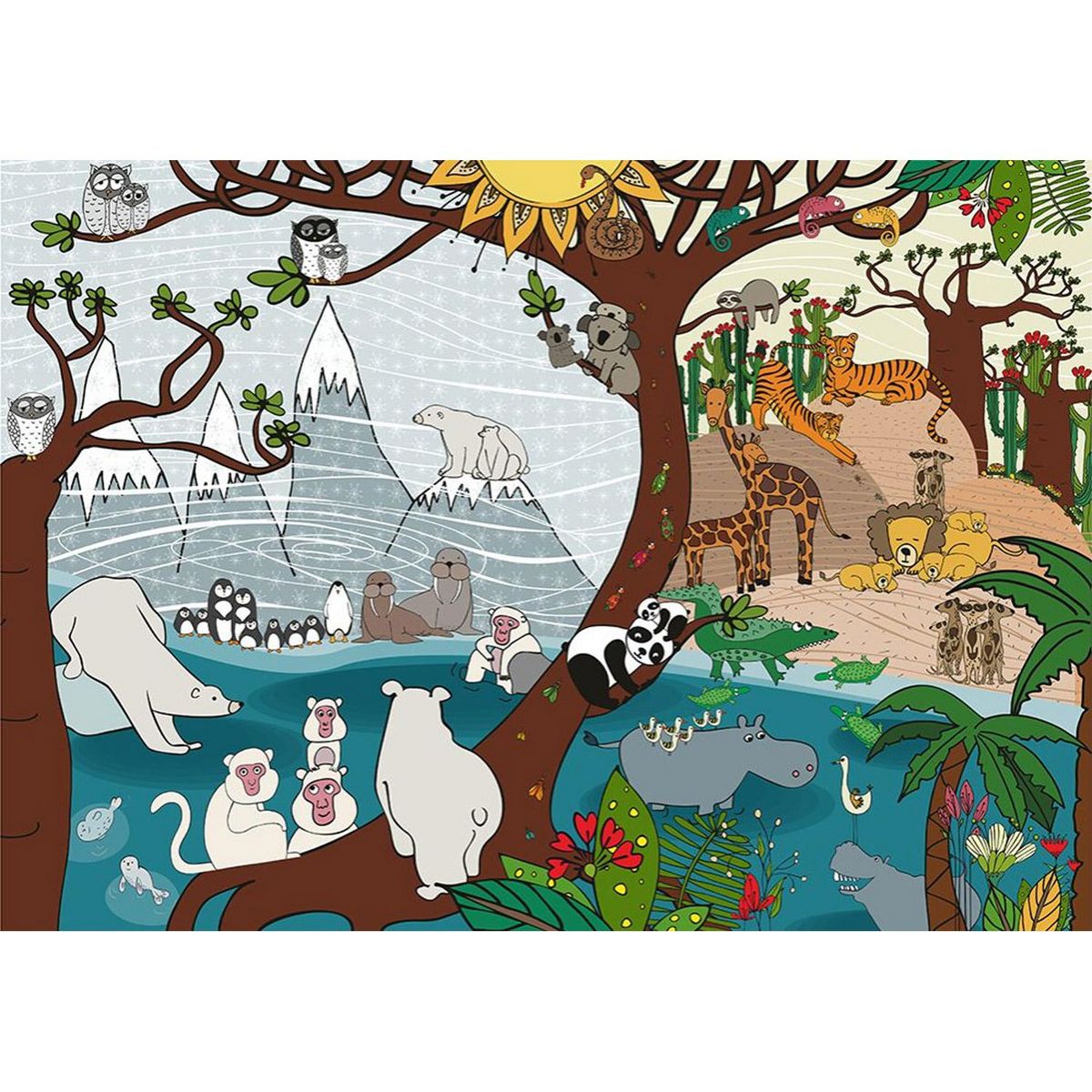 DToys Puzzle 1000 pièces : Nature : Été Et Hiver