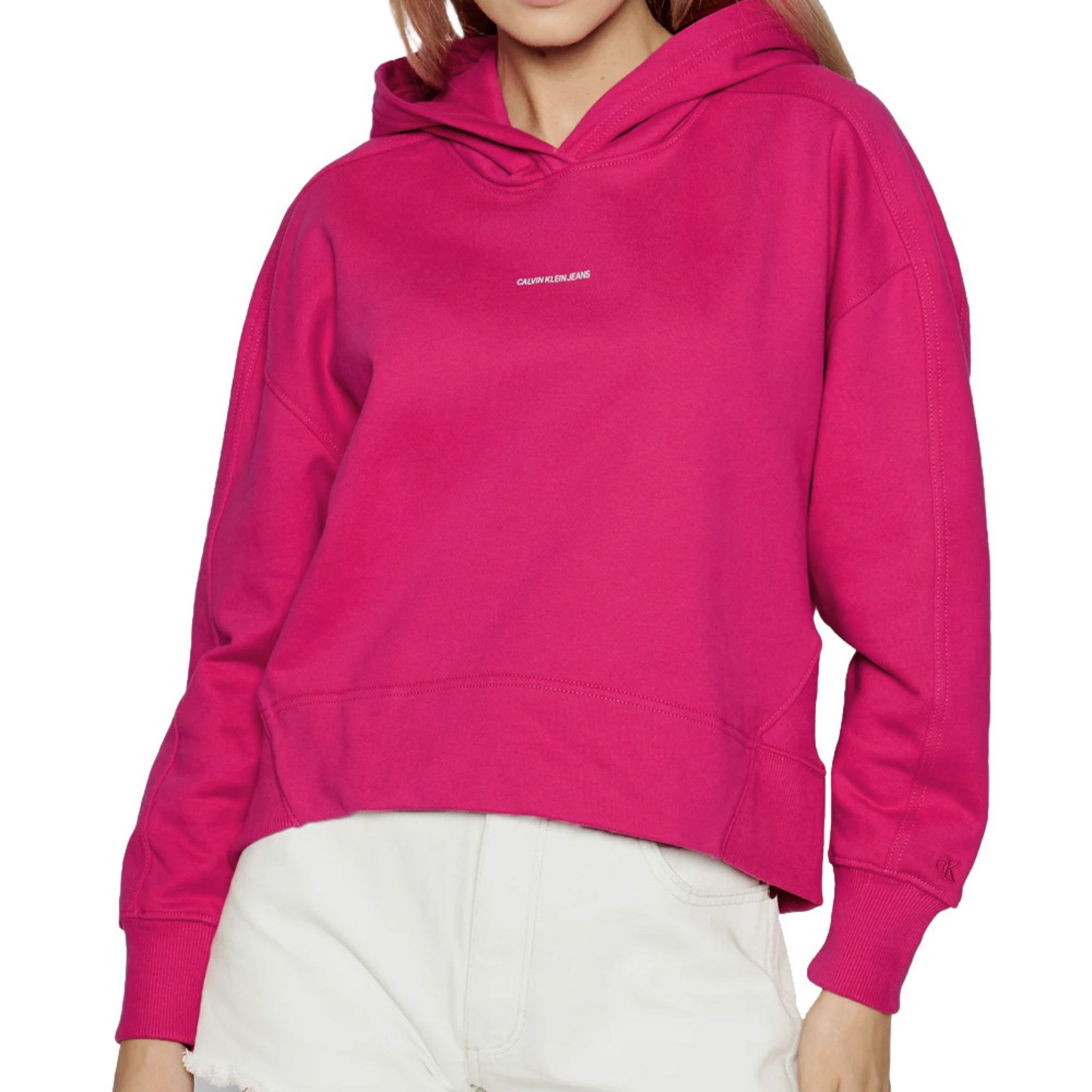 CALVIN KLEIN JEANS Sweat capuche Rose Femme Calvin Klein pas