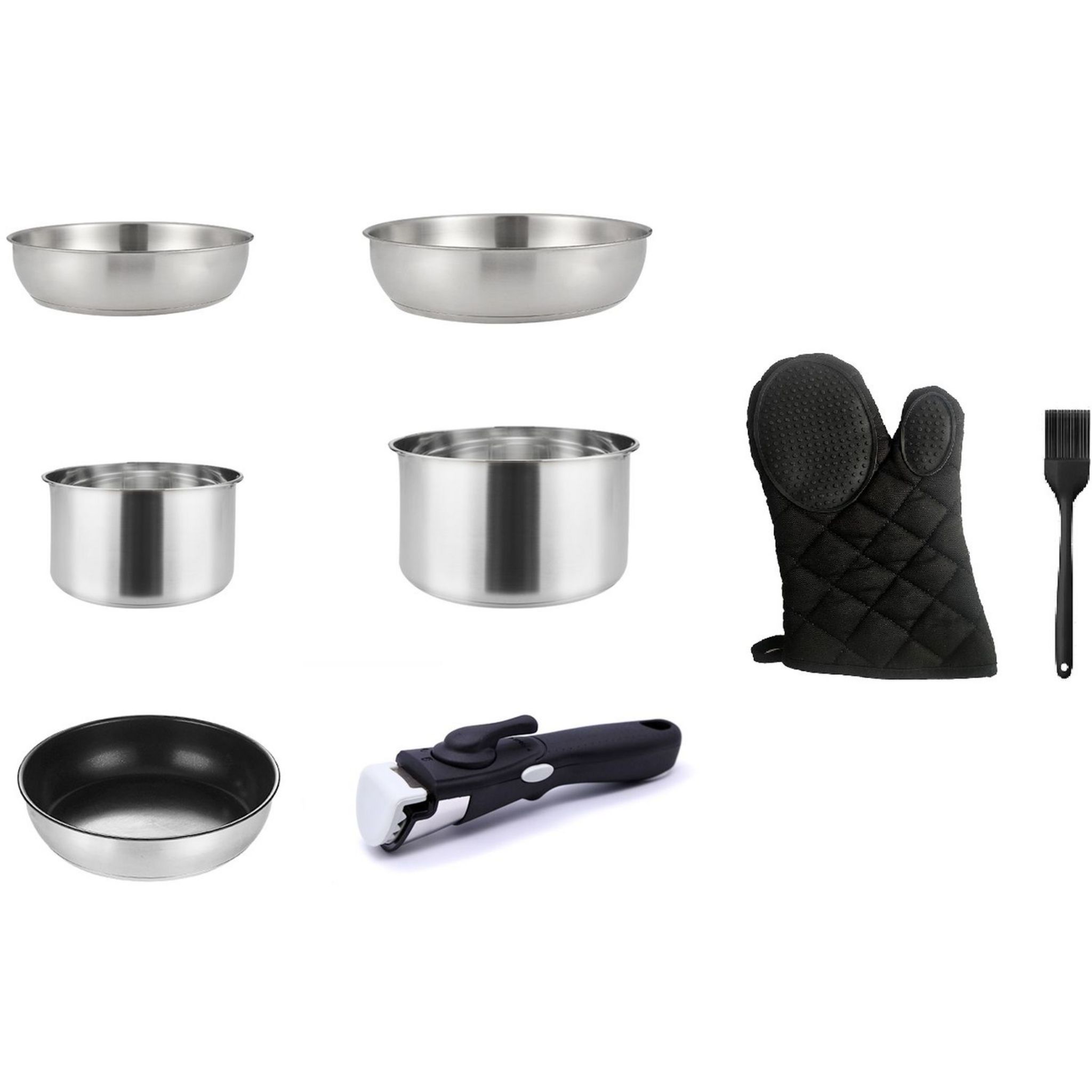 Poignée noire amovible poignee flex blk compatible kitchencook