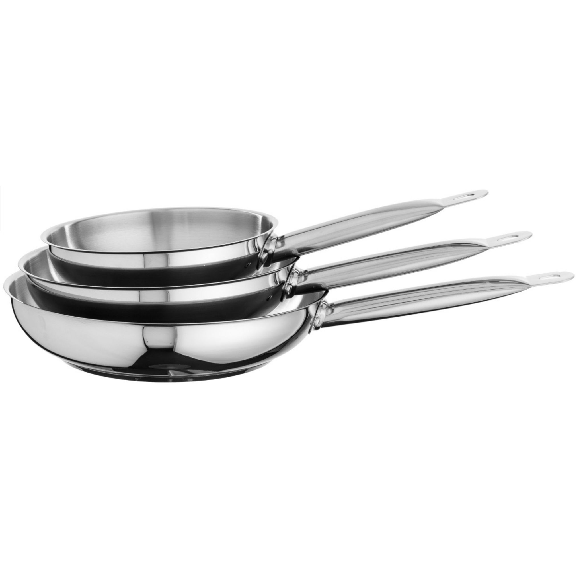 Arthur Martin Set 3 poêles inox 20/24/28cm pas cher 