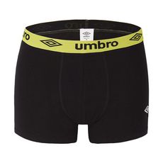 UMBRO Boxer homme coton et polyester ceinture couleur (Noir)