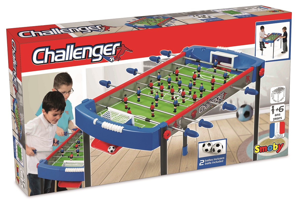 Baby foot Smoby Challenger - Pieds antidérapants - Compteurs points - 2  balles incluses - Cdiscount Jeux - Jouets