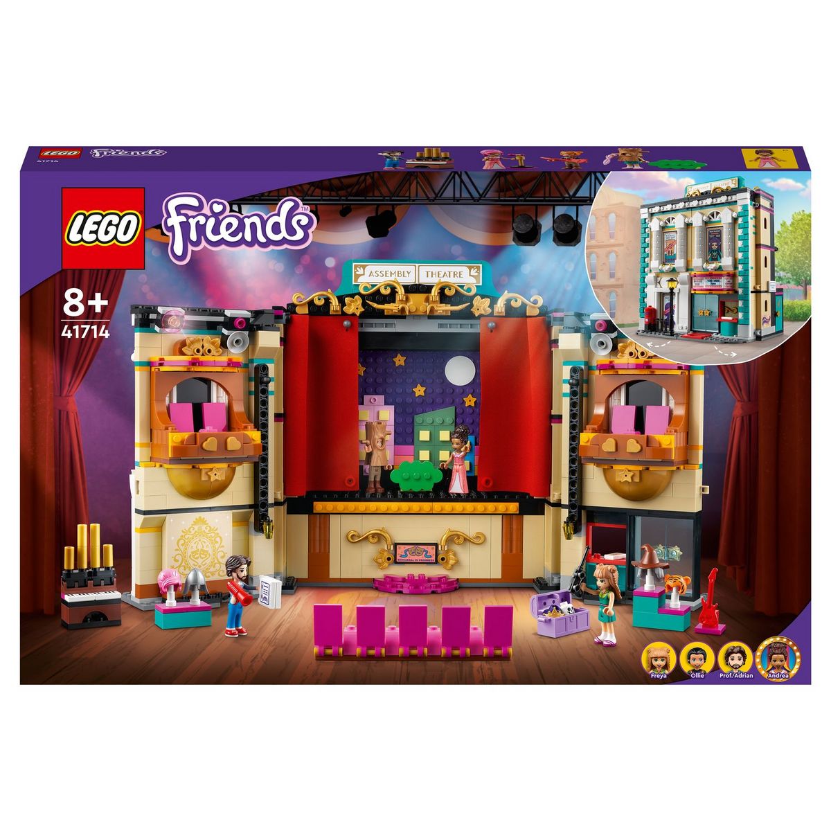 LEGO Friends 41714 L&rsquo;École de Théâtre d&rsquo;Andréa, Jeu Créatif, Filles et Garçons de 8 Ans