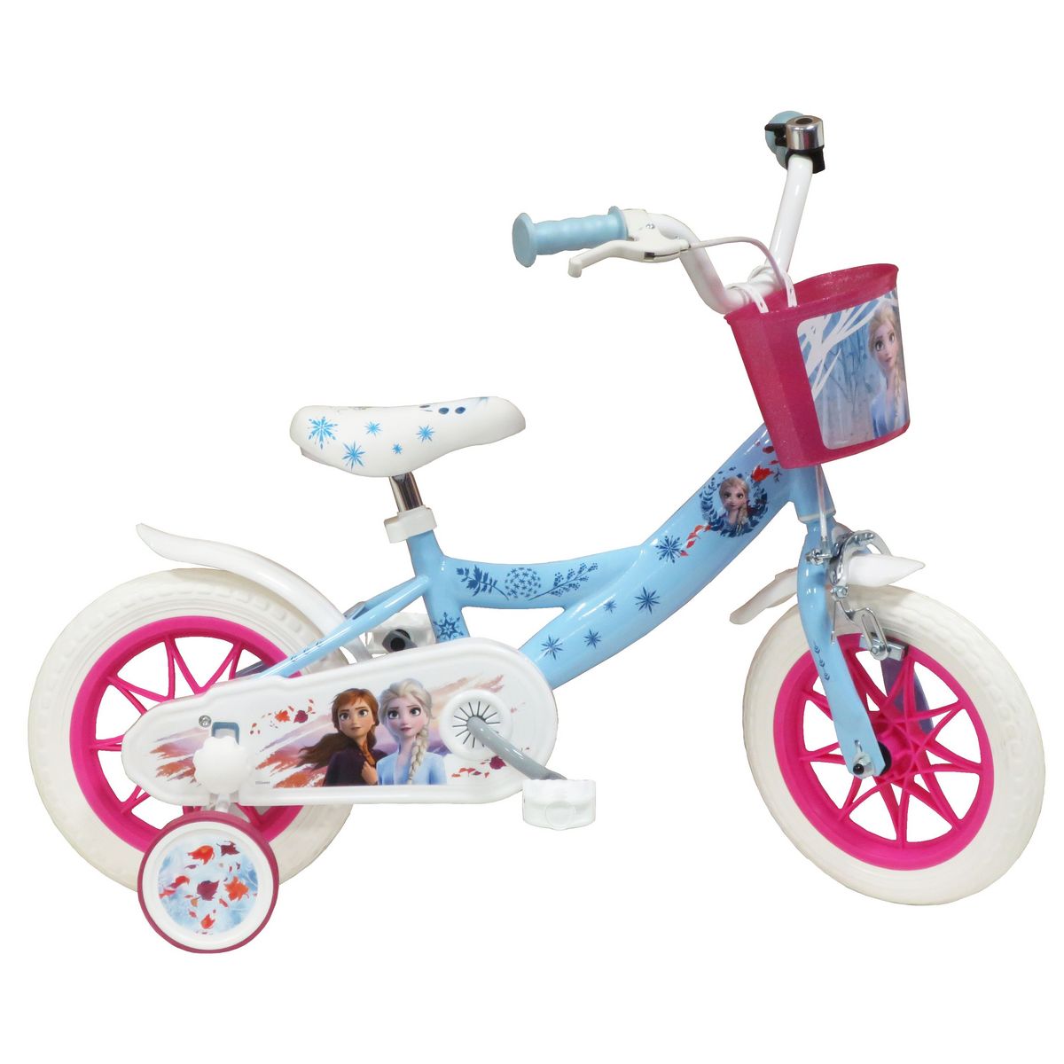 Disney La Reine des Neiges Vélo 12  Licence  Reine des Neiges  pour enfant de 3 à 5 ans avec stabilisateurs à molettes