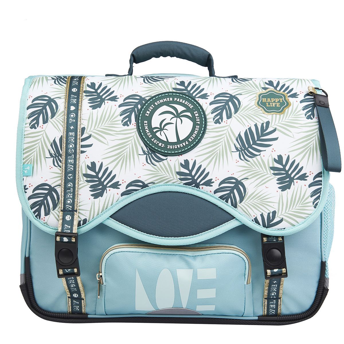 AUCHAN Cartable 41 cm CM1 CM2 bleu Tropical Move pas cher Auchan