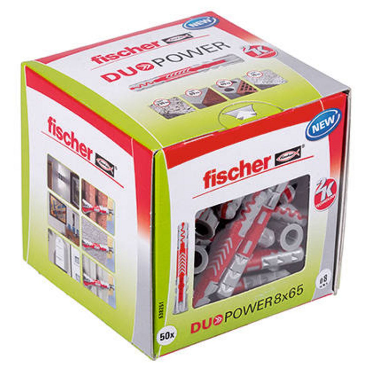 Fischer Boîte de 50 Chevilles DUOPOWER 8x65 DIY