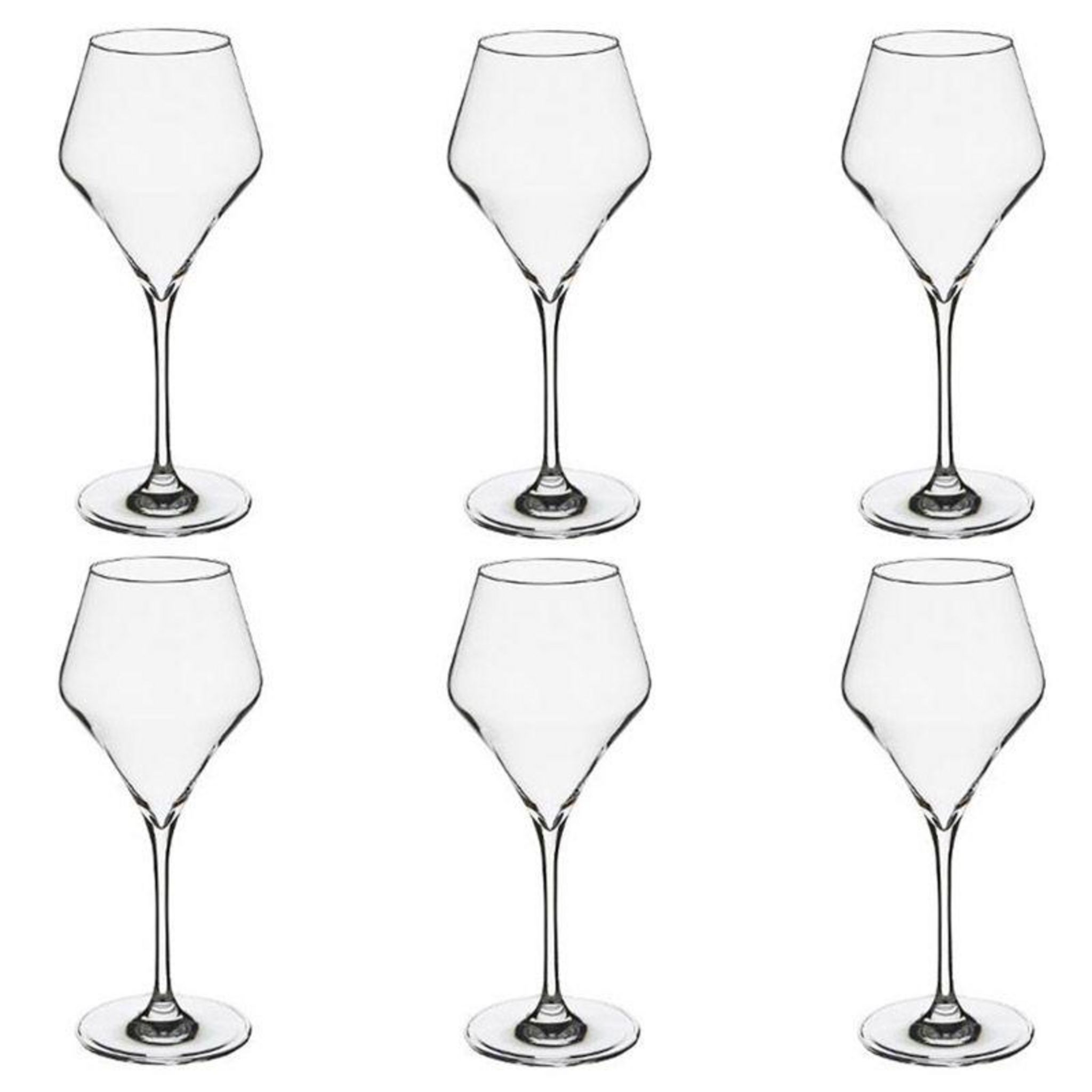Lot de 6 verres à pied Calice en verre transparent - 32 cl - Cdiscount  Maison
