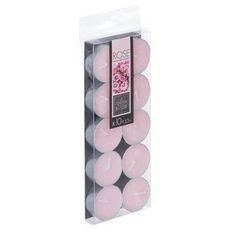 Lot de 10 Bougies Chauffe-Plat Parfumées 3,7cm Rose