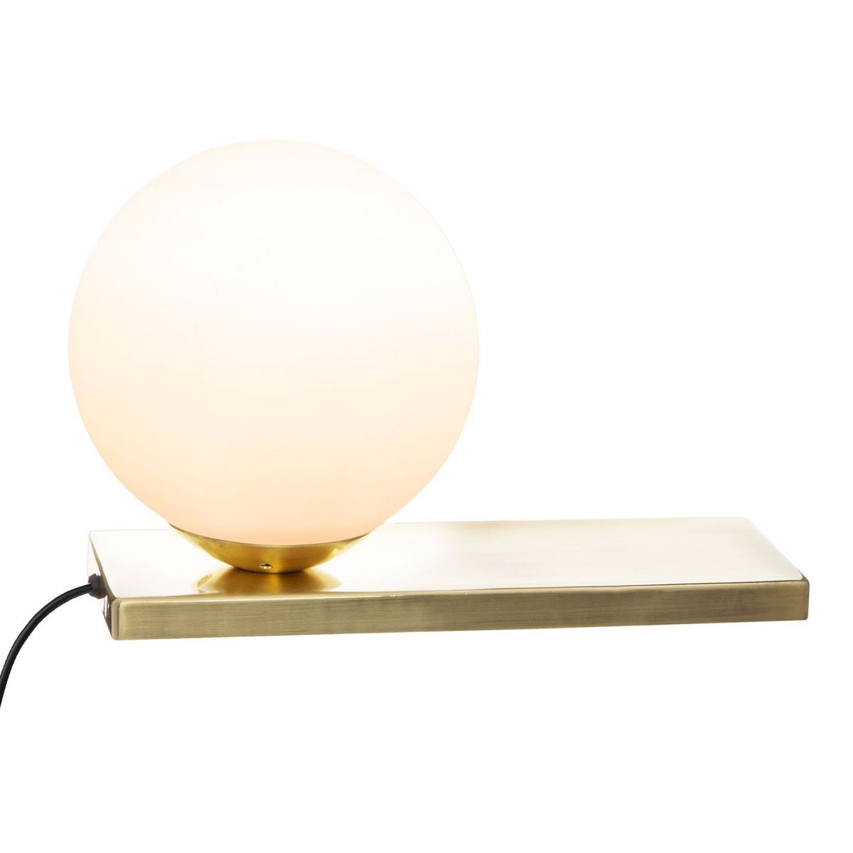 ATMOSPHERA Lampe boule à poser avec base doré - H. 17,5 cm