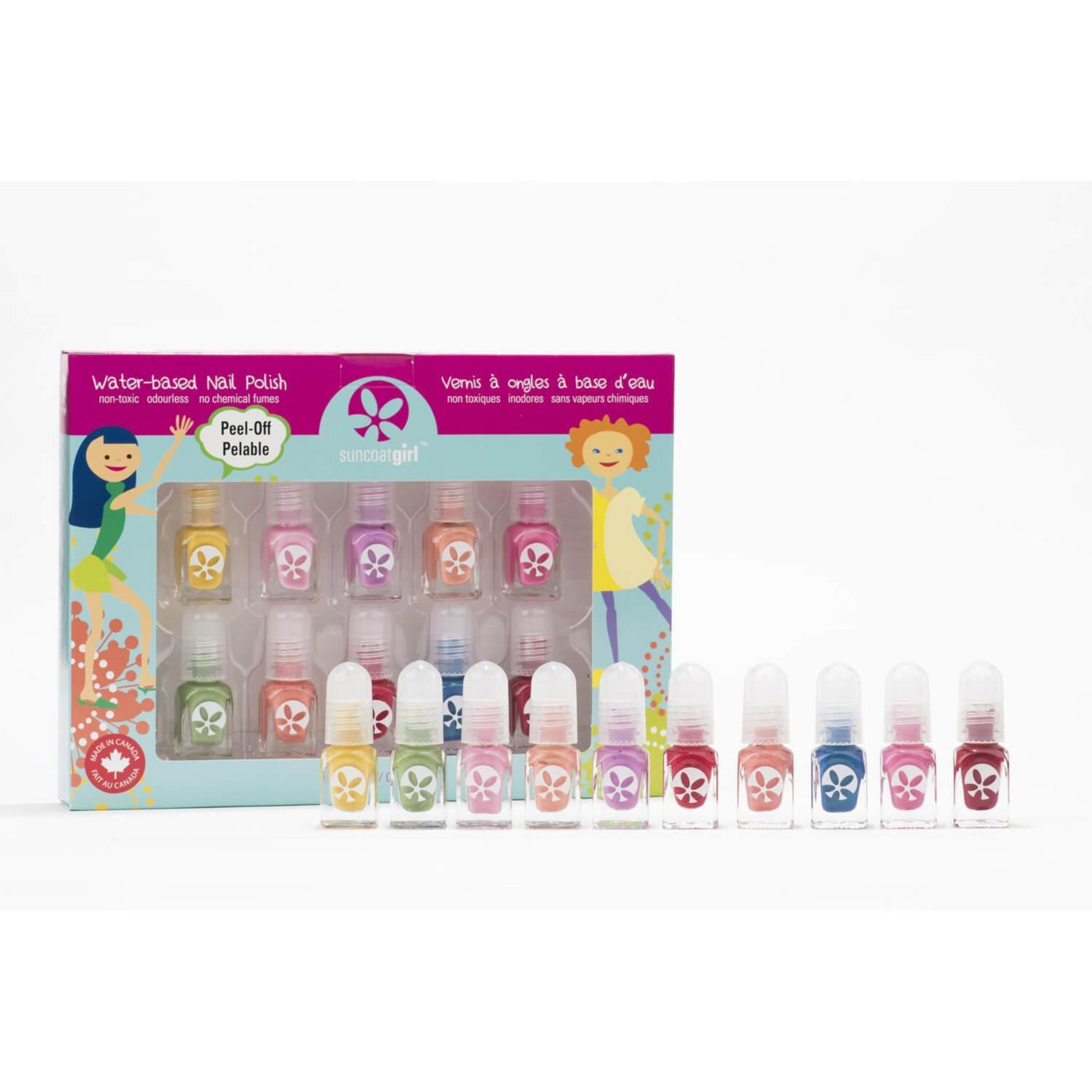 Suncoatgirl - Set de 3 vernis à ongles pour enfant - 9 ml - à