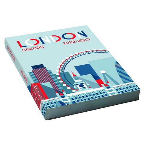 Agenda scolaire journalier 12x17cm souple London 2022-2023