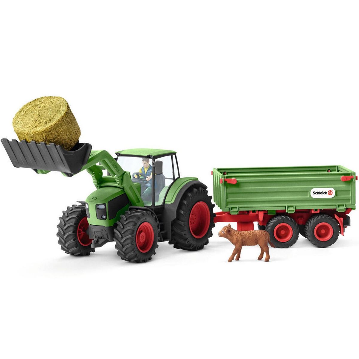 Schleich Figurine et tracteur avec remorque