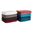 ACTUEL Maxi drap de bain uni en  en pur coton qualité Zéro Twist 500 g/m². Coloris disponibles : Bleu, Blanc, Taupe, Rose, Vert, Rouge, Gris