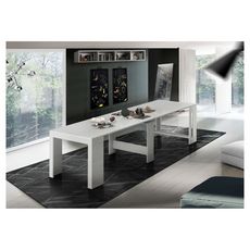 Table console extensible L52/300cm PISE (Blanc)