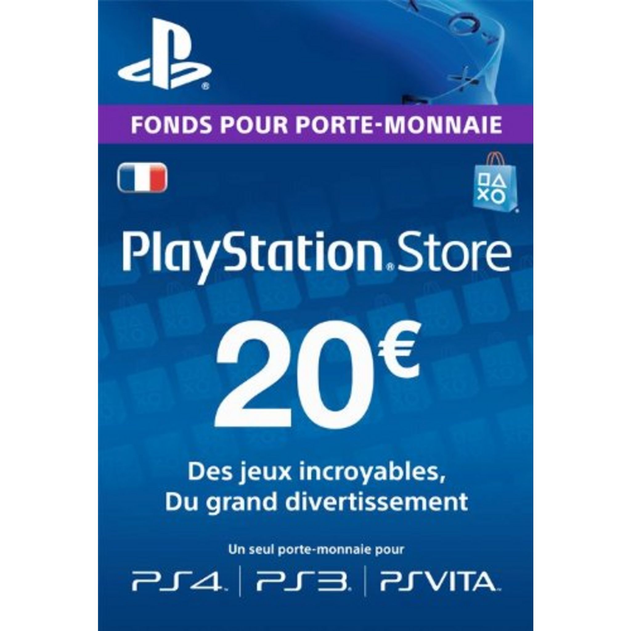 Carte Playstation Store 20€ pas cher 