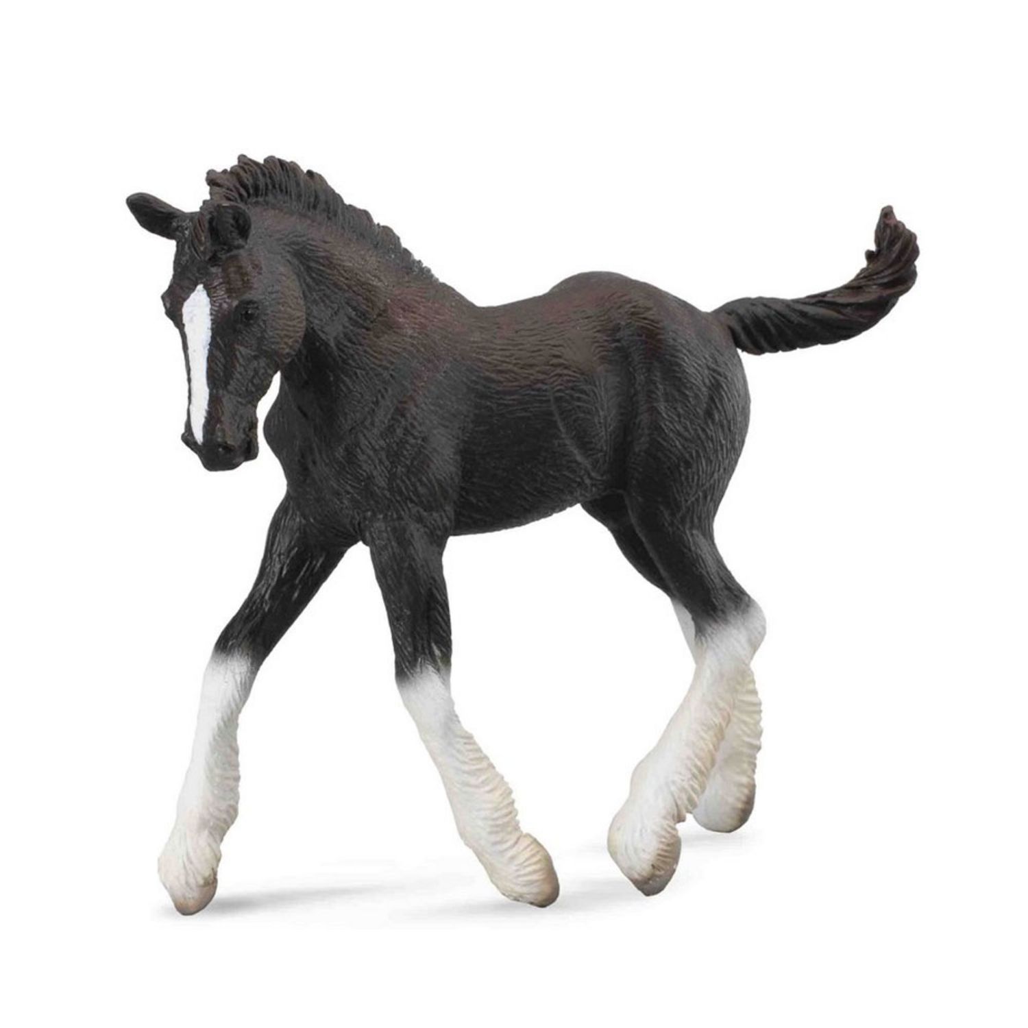Figurine cheval poulain frison noir Collecta 88815