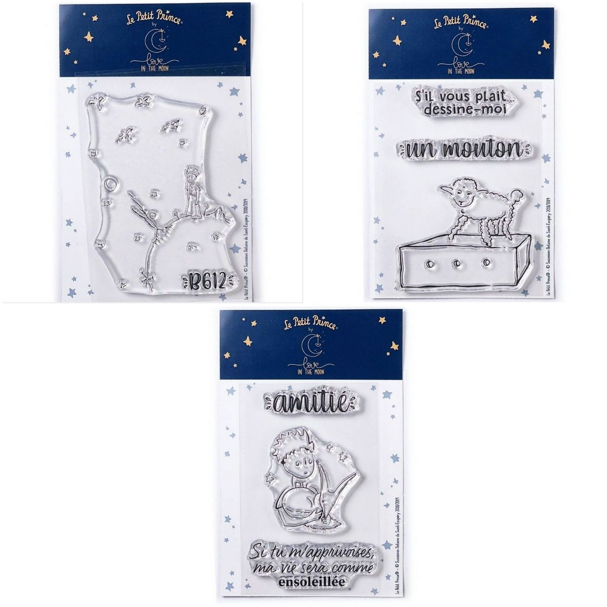 Youdoit 7 Tampons transparents Le Petit Prince et Astéroïd + Mouton + Renard