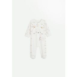 Pyjama bébé en velours ouverture pont Nuage - PETIT BEGUIN