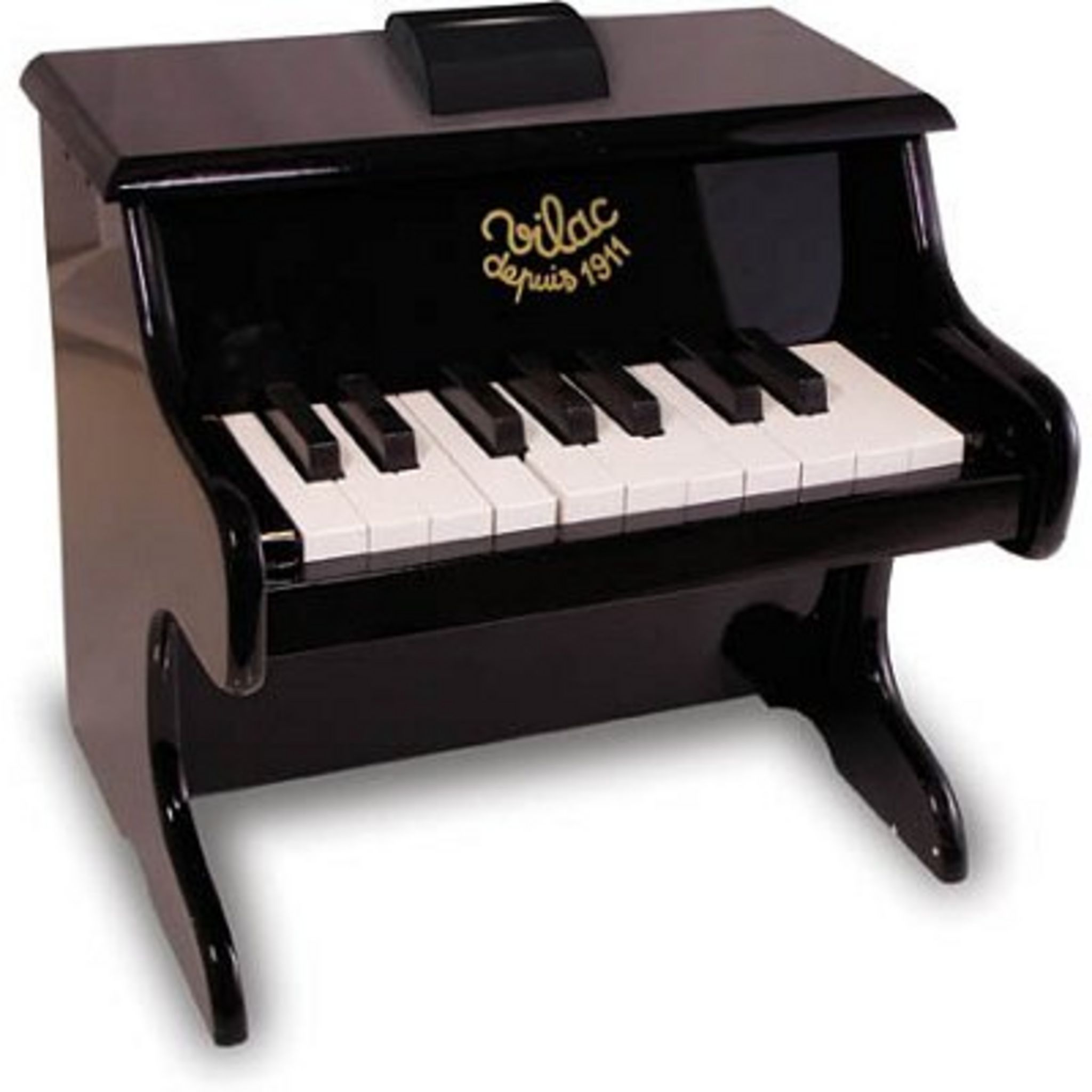 Grand piano à queue en bois enfant personnalisé - Noir
