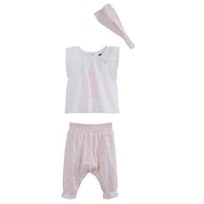In Extenso Ensemble Tee Shirt Pantalon Fichu Bebe Fille Pas Cher A Prix Auchan