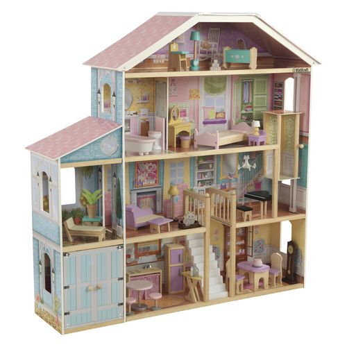 Maison de poupées en bois grande vue