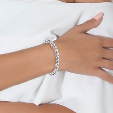 Bracelet orné de perles argentées par SC Crystal