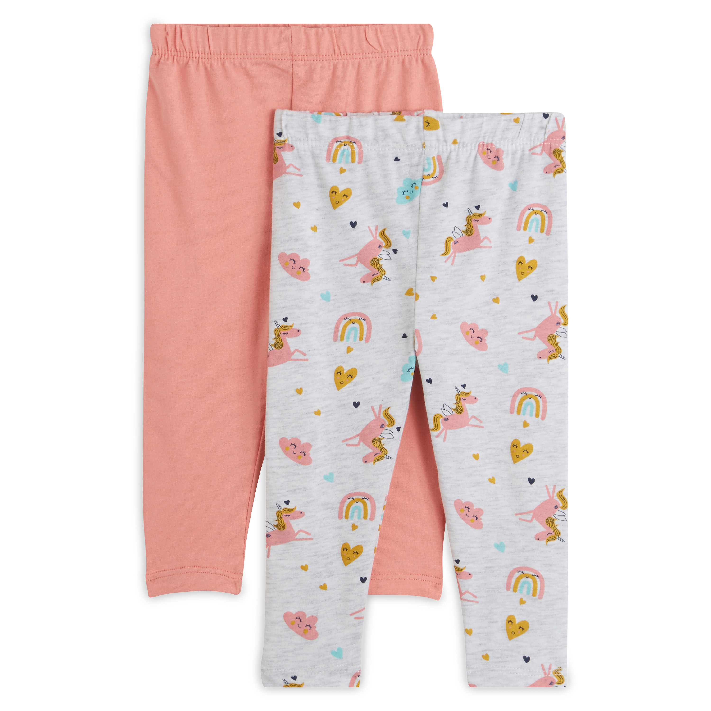 INEXTENSO Lot de 2 leggings bebe fille pas cher Auchan