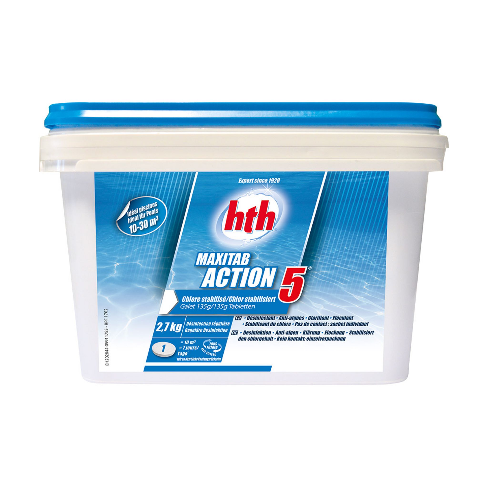 Chlore choc multifonction Granufast 5 actions 5 kg - HTH