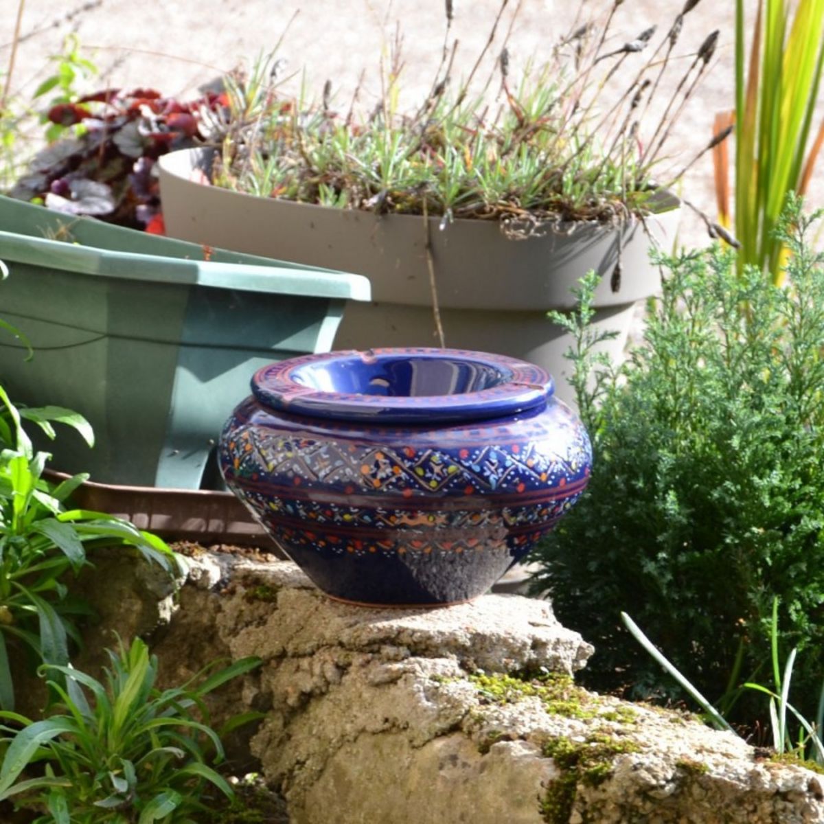 Cendrier marocain en céramique avec couvercle - Mon Petit Cendrier