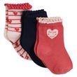 IN EXTENSO Lot de 3 paires de chaussettes bébé fille. Coloris disponibles : Rose