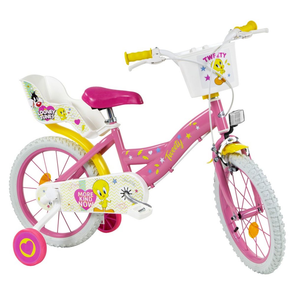 Velo 16 pouces Titi enfant fille rose gros minet pas cher Auchan.fr