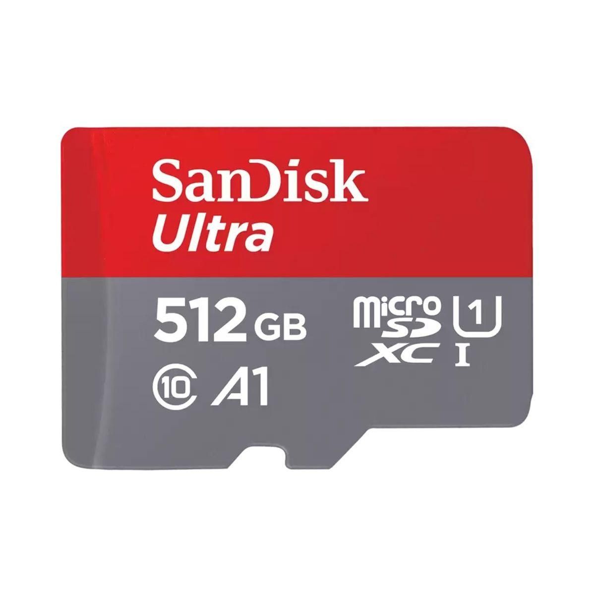 SANDISK Carte Micro SD 512Go Ultra Micro SD + SD Adapter