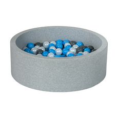  Piscine à balles Aire de jeu + 150 balles perle, gris, bleu clair