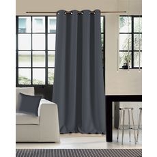 Rideau occultant double face en polyester (Anthracite)