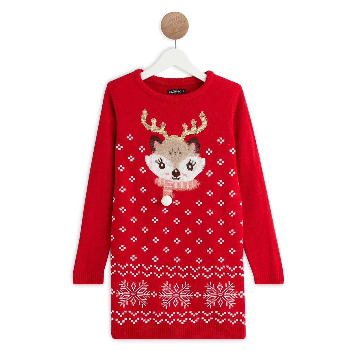 IN EXTENSO Robe pull de noel fille pas cher Auchan