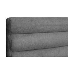 Tête de lit aspect bombé en tissu  140 x 190 cm LOPPI (Gris)