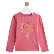 IN EXTENSO T-shirt manches longues coeurs fille