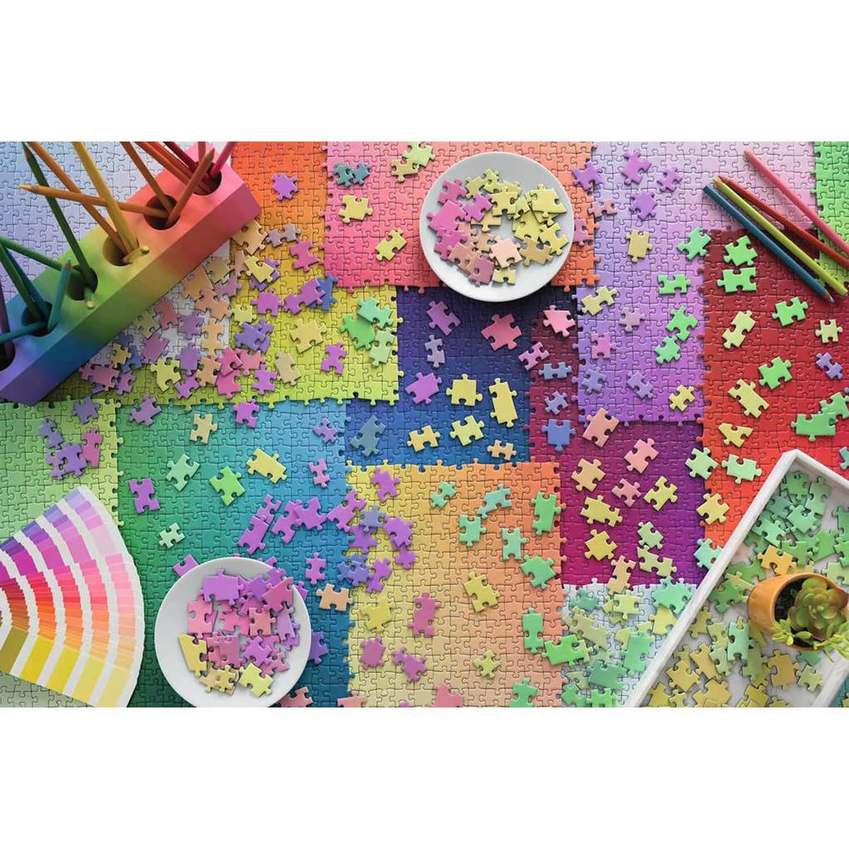 RAVENSBURGER Puzzle 3000 pièces : Puzzles colorés
