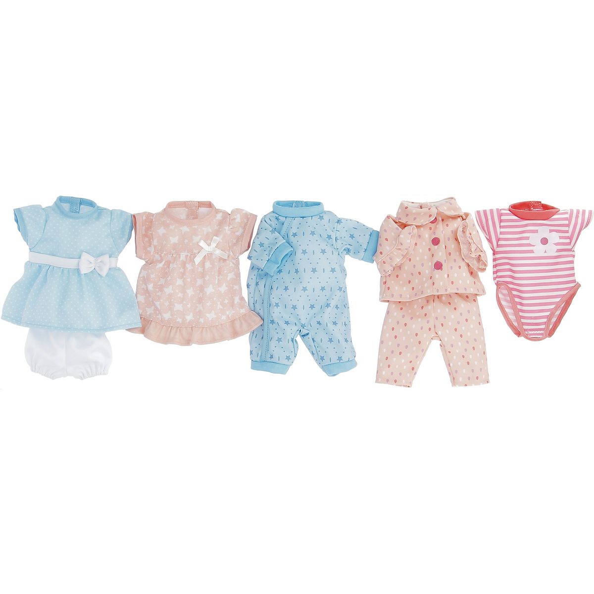 One Two Fun Coffret 5 vêtements bébé 30-35 cm pas cher 