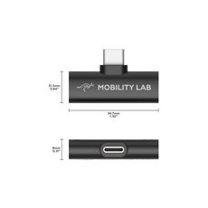 Mobility Lab Adaptateur USB C USB-C vers Jack + Charge rapide noir