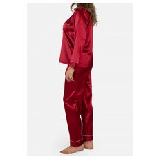 Kebello Ensemble Pyjama fluide en satinFemme (Rouge)