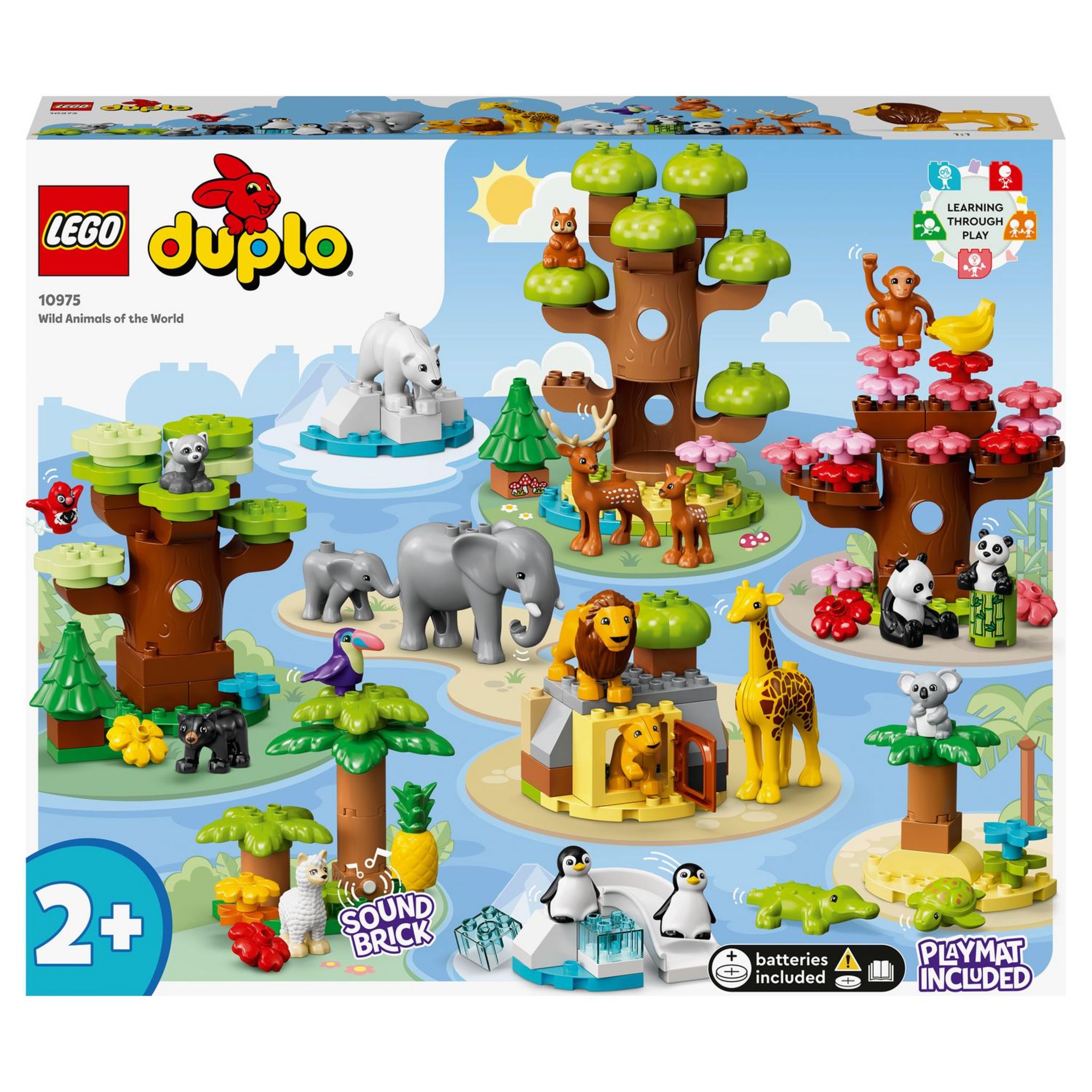 LEGO DUPLO 10975 Animaux Sauvages du Monde, Jouet et Figurines Éducatif  Enfant 2 Ans pas cher 