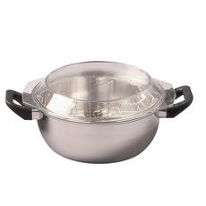 Friteuse inox 26 cm + couvercle verre