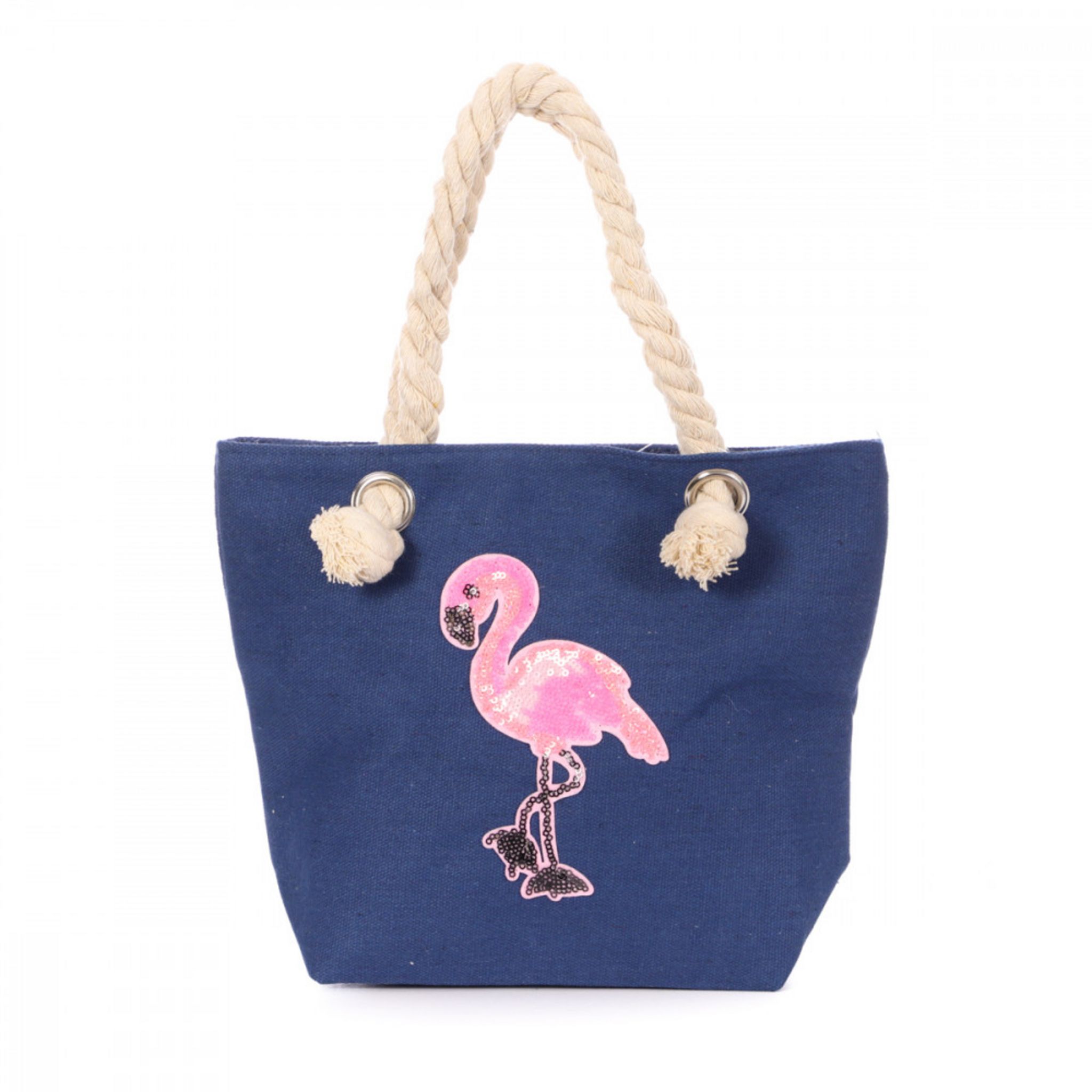 Mini sac de plage Bleu Flamant Rose Enfant pas cher Auchan.fr